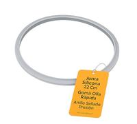 RO Linea Blanca ® Junta Silicona 22 cm para Tapa Olla Rapida Compatible con Magefesa Star Practika Plus 2013 Alza Bra Vitesse Monix Sellado hermetico diametro Interior 22 cm Exterior 24.5 cm