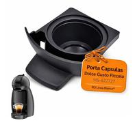 RO Linea Blanca ® Porta Capsulas Cafetera Compatible Con Krups Dolce Gusto Piccolo Recambio Soporte Capsula MS-622727 MS-622739 Palanca Expulsion Plastico Negro Reparacion Facil Uso Tecnico En Casa