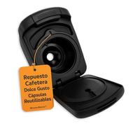 RO Linea Blanca ® Porta Capsulas Compatible Krups Dolce Gusto Lumio MS-624360 Repuesto Original Soporte Cafe KP130 KP310 Compatible DeLonghi EDG325 EDG355 Plastico Negro Alta Temperatura