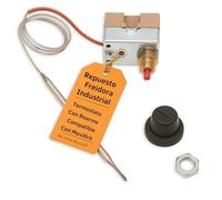 RO Linea Blanca ® Termostato Seguridad Freidora 240C Con Rearme 16A 240V Capilar 1000mm Bulbo 5x74mm Compatible Con EGO Freidoras MOVILFRIT Repuesto Cocina Industrial Hosteleria Profesional