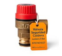 RO Linea Blanca ® Valvula Seguridad Caldera 3 Bar 1 2 Compatible Con Junkers Euroline ZWE23 1AE 8707401027 Baxi Roca Bosch Laton Rosca Hembra Descarga 90 Grados Proteccion Sistema Calefaccion Pro