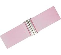 Ro Rox Cinturón Ancho Elástico Mujer Cintura Alta Estilo Retro Vintage - Cinturón Stretch para Vestidos, Años 50 - Hebilla Moderna, Varios Colores - Bebé rosa (S)