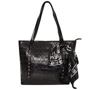 Ro Rox Skull Bolso Pirámide Tachonada Allegra Gótico Seda Bufanda Bolso de Hombro Grande