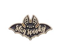 Ro Rox Stay Spooky Broche de Murciélago Insignia Esmaltada Animados Lindo Wicca