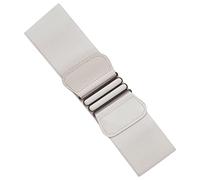 Ro Rox Tara Vintage Ancho Cinturón de Enfermera Retro Elástico - Blanco (M)