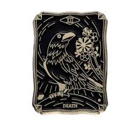 Ro Rox Tarot Card Esmalte Pin Sol Luna Estrellas Broche Wiccan Horóscopo Mágico, Negro, Pajaro De La Muerte