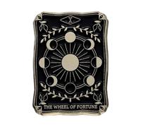 Ro Rox Tarot Card Esmalte Pin Sol Luna Estrellas Broche Wiccan Horóscopo Mágico, Negro, Rueda