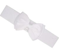 Ro Rox Vera Cinturón Ancho Elástico 1950 Vintage Retro Pin-Up Lazo Satén - Blanco