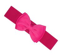 Ro Rox Vera Cinturón Ancho Elástico 1950 Vintage Retro Pin-Up Lazo Satén (Rosa oscuro, L)