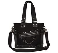 Ro Rox Vira Bolso Cadena de esposas Tachonado Bolso de hombro para mujer Punk Gótico