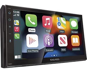 Road Angel RA-X621BT, Radio estéreo para coche, con Apple Car Play, Android Auto, pantalla táctil capacitiva de 7 pulgadas, Bluetooth, Spotify, Waze, navegación por satélite y color negro