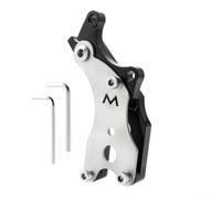 Road Bike para v-brake to Disc Adapter Aluminum Alloy 120mm Road | Converts V-brakes to disc, aluminum alloy build, 120x51x44mm size, fits IS mount posts, black finish(Black)