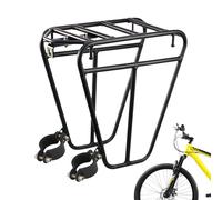 Road Bike Rack - Acero 30x14x30cm Ajustable 3.3-4.2cm | Portador de cesta de bicicleta delantera 25kg de carga Rodamiento | Ciclismo soporte de equipaje para acampar Backpacking Fitness conmuting