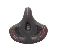 Road Bikes Seat, Soft Cushion Saddle, Wear Resistant Design, 11.81x12.4x2.95 Inches, Black Red Color, for Exercise, Electric, Comfort, Sport, Outdoor, Riding, Replacement Use
