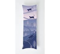 Road Cat Body Pillow Case Cover 40x120cm, Long Backrest Cushion Pillow Protector with Zipper, Decorative Bedding Pillowcase, Soft Body Pillow Cover for Couch Bedroom Animals