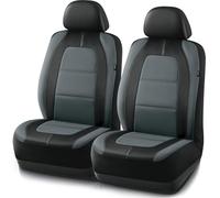 Road Comforts Funda de Asiento de Coche, Fundas de Asiento Delantero de Cuero, Fundas de Asiento de Coche con Respaldo bajo, Compatible con Bolsa de Aire, Ajuste Universal para la mayoría de Coches,