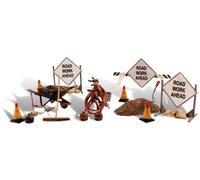 Road Crew Accessory Details O Scale Woodland Scenics (Importación USA)