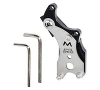 Road For Bike Disc Brake Adapter Converter, Aleación de aluminio V Brake to Disc Caliper Mount para marco trasero, para soporte de conversión de bicicleta con llave, negro (negro)
