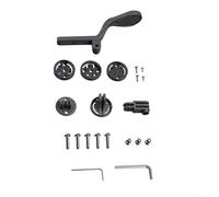 Road for Bike - Soporte integrado para bases de manillar // - para adaptador de peso pluma, soporte de acero con 3 extensiones de ordenador central de plástico negro (142 x 105 x 38 mm)