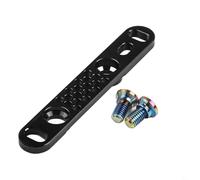 Road Front Flat Mount Disc Brake Adapter 7075 Aluminio Alloy Caliper Mount from 140mm to 160mmand Systems, (negro)