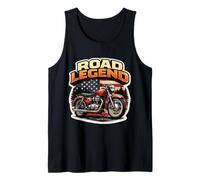 Road Legend Classic Motocicleta Motocicleta Biker American USA Camiseta sin Mangas