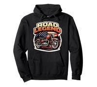 Road Legend Classic Motocicleta Motocicleta Biker American USA Sudadera con Capucha