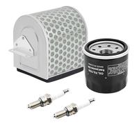 Road Passion 1*Filtro de Aire 17211-MGZ-D00 17211-MJW-J00 & 1*Filtro de aceite & 2*Bujías de encendido Compatible con Honda CB500F CB500X CBR500R 2013-2018