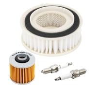 Road Passion 1*Filtro de Aire 4TR-14451-00 HFA4607 & 1*Filtro de aceite CH6004 2H0134409000 4X71344001 & 2*Bujías de encendido Compatible con Yamaha V-Star 650 XVS650 1998-2011