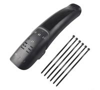 Road Plus X Protection - Juego de bicicleta para guardabarros antisalpicaduras, estilo trasero de 80 mm, guardabarros de plástico con fibra de carbono frontal que reduce el viento, 365 mm, textura, 1