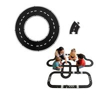 Road Puzzle Track, Flexible Road Track Expressway Circuit Set Toy, Waterproof Indestructible Modular Puzzle Car Highway Tracks for Kids Christmas Montessori Gift for Outdoor Indoor (8PCS)