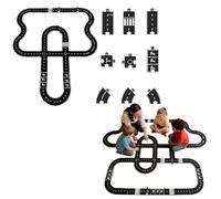 Road Puzzle Track, Flexible Road Track Expressway Circuit Set Toy, Waterproof Indestructible Modular Puzzle Car Highway Tracks for Kids Christmas Montessori Gift for Outdoor Indoor (40PCS)