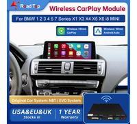 CarPlay inalámbrico superior de carretera Android Auto para BMW NBT EVO X5 F15 X6 F16 2014-2020 X1 F48 2016-2020 con funciones de reproducción de coche Airplay EVO ID 6