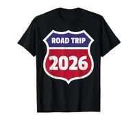 Road Trip 2026 Sign Family Group Vacation Matching Vintage Camiseta