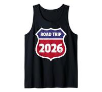Road Trip 2026 Sign Family Group Vacation Matching Vintage Camiseta sin Mangas