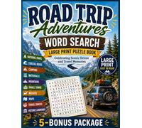 Road Trip Adventures Word Search: Large Print Puzzle Book Celebrating Scenic Drives and Travel Memories