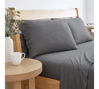 Road Trip America Juego de sábanas de Punto Jersey, Juego de sábanas de algodón de 4 Piezas, Ropa de Cama elástica Suave y acogedora (Gris Oscuro, matrimonial)