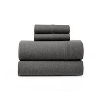 Road Trip America Juego de sábanas de punto jersey, juego de sábanas de algodón de 4 piezas, ropa de cama de punto elástico suave y acogedora (gris oscuro, King)