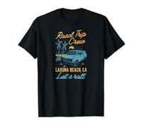 Road Trip Crew Laguna Beach California Let's Roll Matching Camiseta