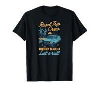 Road Trip Crew Monterey Beach California Let's Roll Matching Camiseta