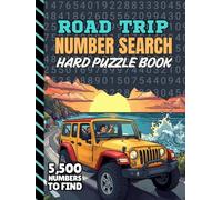 Road Trip Number Search: 5,500 Multi-Digit Hard Clues To Find | Travel Puzzle Book For Long Trips, Camping, and Extended Car Rides (Travel Activity Puzzle Books)