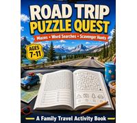 Road Trip Puzzle Quest: A Family Travel Activity Book with Mazes, Word Searches, and Scavenger Hunts