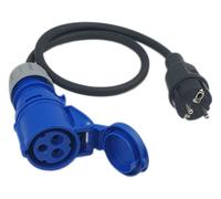 RoadEu - Adaptador para Camping-Car - 16A 3P y Enchufe 230V - Alargador portátil 3m. Ideal para Camping y Autocaravana, Barco y Obra, Zona de Barbacoa y jardín.