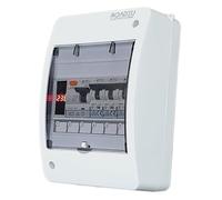 RoadEu - Caja cuadro electrico con Indicador digital - Totalmente cableado, interruptor diferencial 40A y disyuntores C16A, C10A. IP42 para uso doméstico en cobertizos o talleres