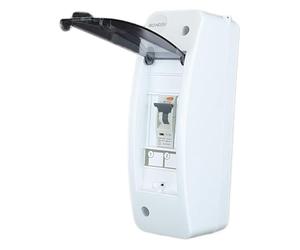 RoadEu - Caja cuadro electrico - Interruptor automático B16A con Interruptor diferencial - en un módulo. Caja de fusibles 230V, IP42 para uso doméstico en cobertizos o talleres.