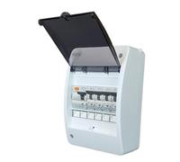 RoadEu - Caja cuadro electrico - Totalmente cableado con Interruptor Diferencial 40A y Disyuntores fase + neutro 3x C16A 1x C10A. Caja Eléctrica para uso doméstico en cobertizos o talleres