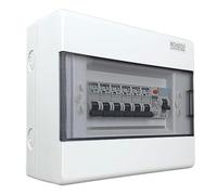 RoadEu - Cuadro eléctrico de la casa, totalmente cableado - Interruptor diferencial 40A, fusible automático B16A y B10A 4+2. Caja eléctrica para uso doméstico perfecta también en cobertizos o talleres