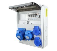 RoadEu | Cuadro Eléctrico Monofásico IP44 | Caja de Distribución Precableada con Interruptor Diferencial FI & Magnetotérmicos | 1x Toma CEE 32A, 1x CEE 16A & 2x Tomas 230V