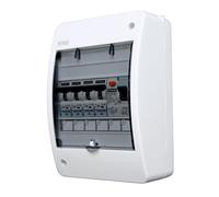 RoadEu - Distribuidor de corriente con interruptor diferencial de 40 A, 30 mA, 2P y 3 C16 A, C10 A, caja de fusibles, distribuidor
