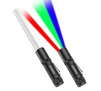RoadHero Paquete de 2 linternas LED multicolor de 12 pulgadas, 4 colores en 1, batuta de tráfico de luz de señal de seguridad para versión nocturna y dirección de estacionamiento
