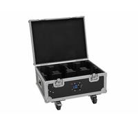 Roadinger Flightcase 4x AKKU MBT-3 with wheels and charging function
